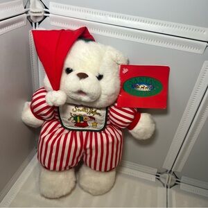 Vintage Soft Luv Santa's Helper 12" Plush Christmas Teddy Bear 1992 Stuffed New